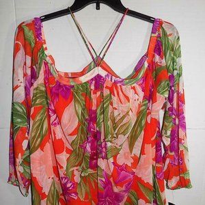 NWT INC Off The Shoulder Floral Top 3X